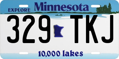 MN license plate 329TKJ