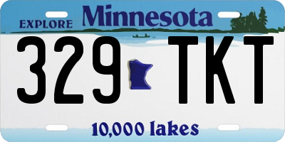 MN license plate 329TKT