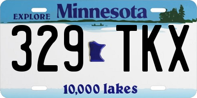 MN license plate 329TKX