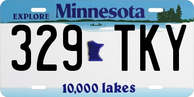 MN license plate 329TKY