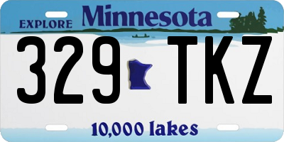 MN license plate 329TKZ