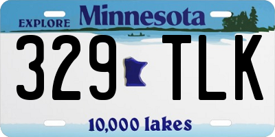 MN license plate 329TLK