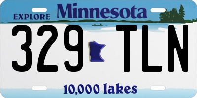 MN license plate 329TLN