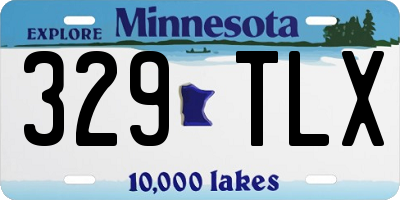 MN license plate 329TLX