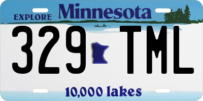 MN license plate 329TML
