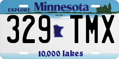 MN license plate 329TMX