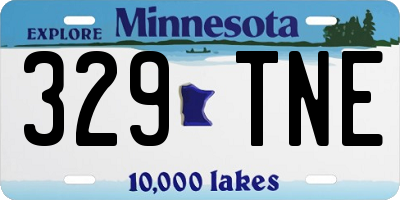 MN license plate 329TNE