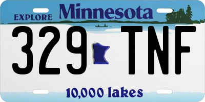 MN license plate 329TNF