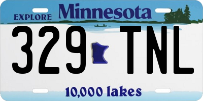 MN license plate 329TNL