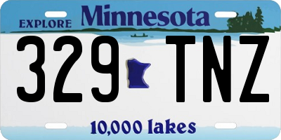 MN license plate 329TNZ