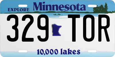 MN license plate 329TOR