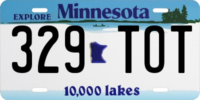 MN license plate 329TOT