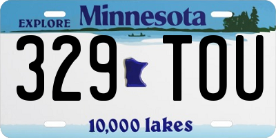 MN license plate 329TOU