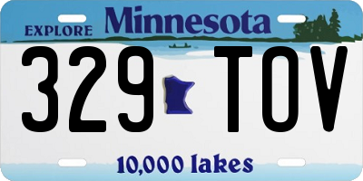 MN license plate 329TOV