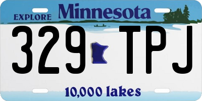 MN license plate 329TPJ