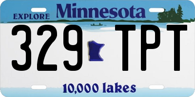 MN license plate 329TPT