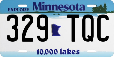 MN license plate 329TQC