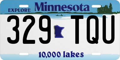 MN license plate 329TQU