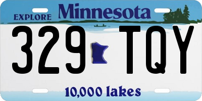 MN license plate 329TQY