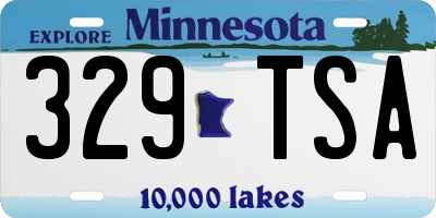 MN license plate 329TSA