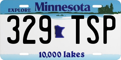 MN license plate 329TSP
