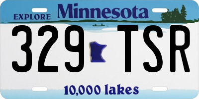 MN license plate 329TSR