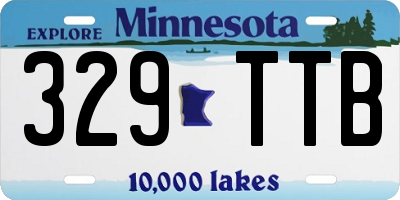 MN license plate 329TTB