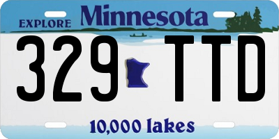 MN license plate 329TTD