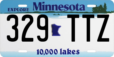 MN license plate 329TTZ