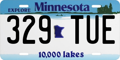 MN license plate 329TUE