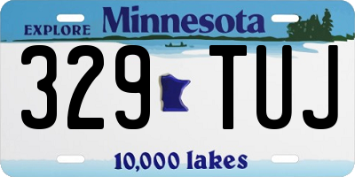 MN license plate 329TUJ