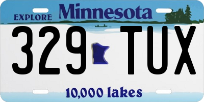 MN license plate 329TUX