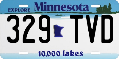 MN license plate 329TVD