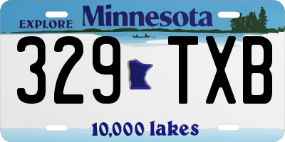 MN license plate 329TXB