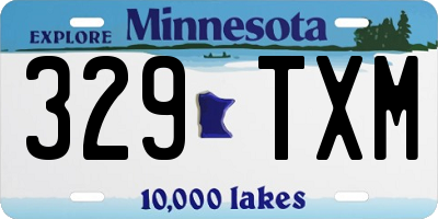MN license plate 329TXM