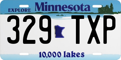 MN license plate 329TXP