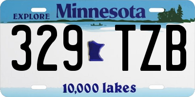 MN license plate 329TZB