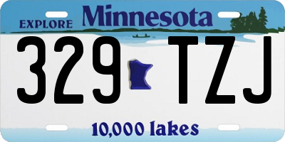 MN license plate 329TZJ