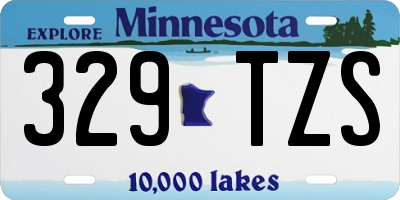 MN license plate 329TZS