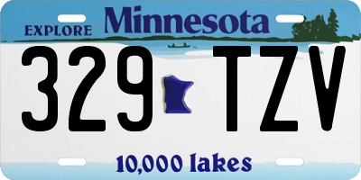 MN license plate 329TZV