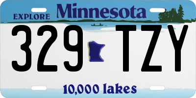 MN license plate 329TZY