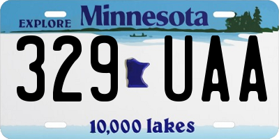 MN license plate 329UAA