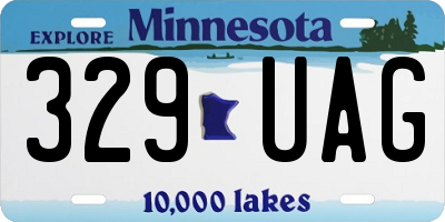 MN license plate 329UAG
