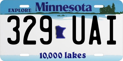MN license plate 329UAI