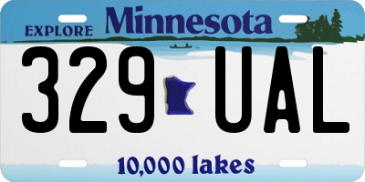 MN license plate 329UAL