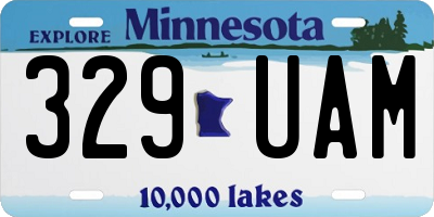 MN license plate 329UAM