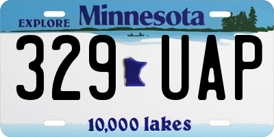 MN license plate 329UAP
