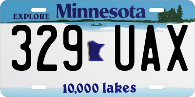 MN license plate 329UAX