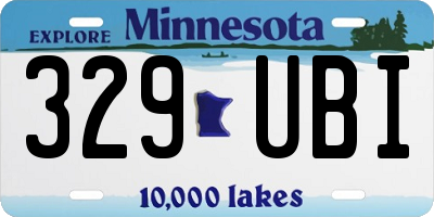 MN license plate 329UBI