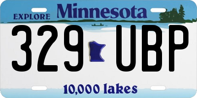 MN license plate 329UBP